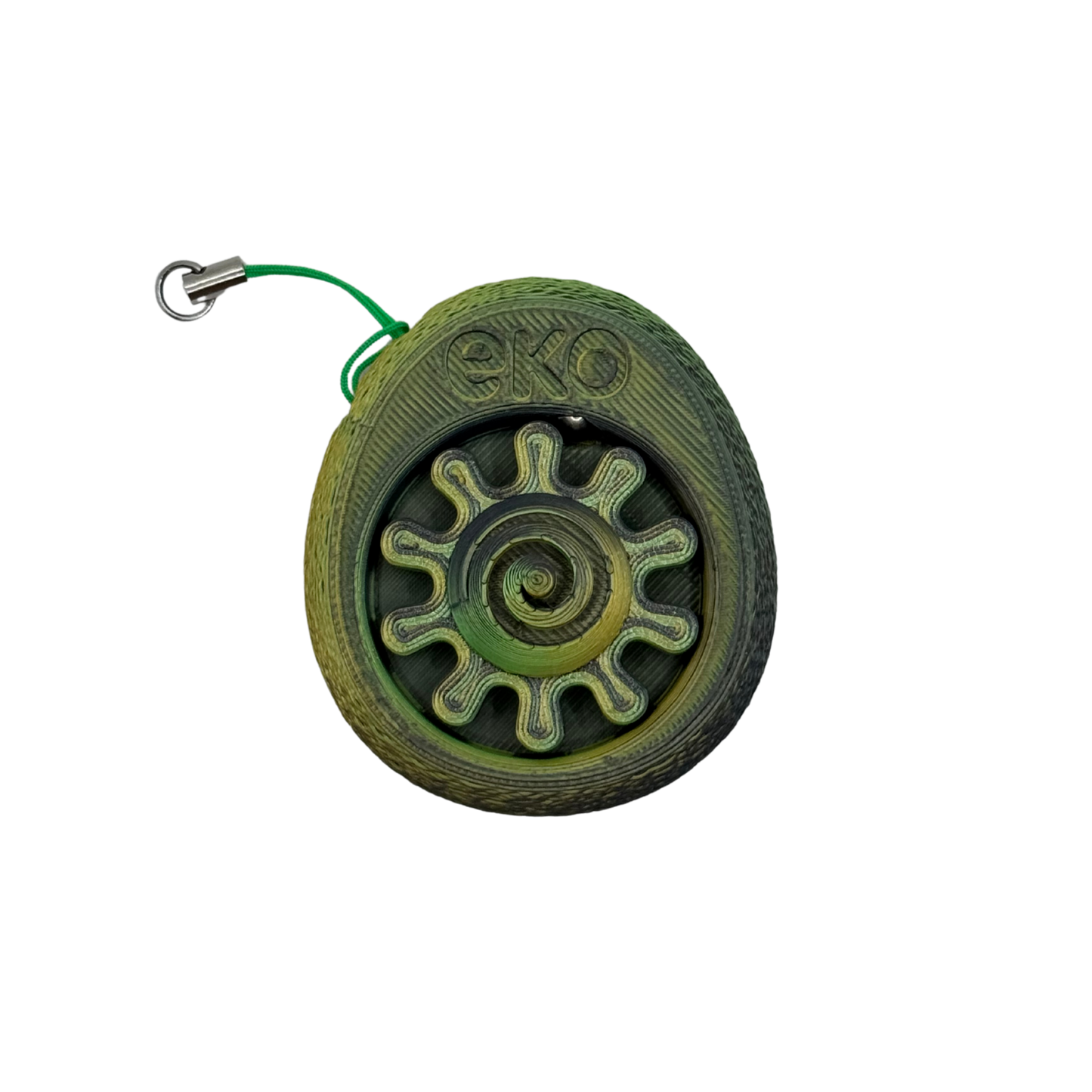 eko mini keyring - forest- silk tri-colour
