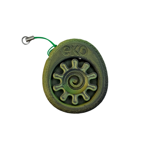eko mini keyring - forest- silk tri-colour