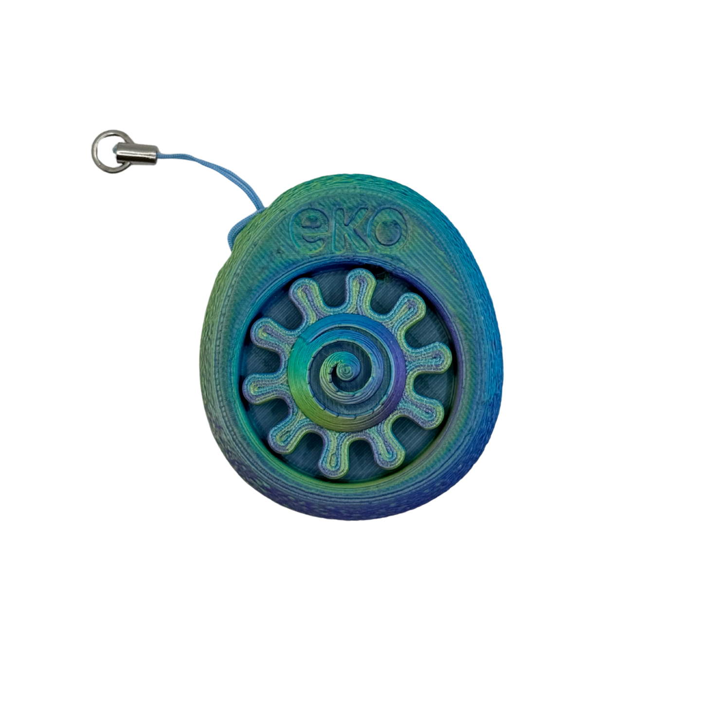 eko mini keyring - ocean - silk tri-colour